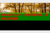 海角社区hjg91：探索无限可能，连接生活与服务